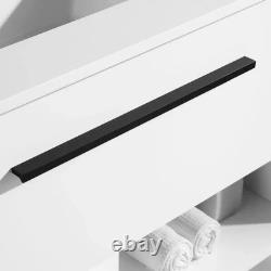 Ove Camila 60cm Wall Mounted Vanity, Matte White (SRP £525) CRACKED AT BACK