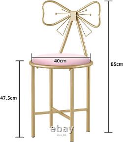 Pink Vanity Chair Girls Best Gift Dressing Table Stool Velvet Vanity Table for