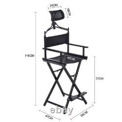 Professional Folding Aluminium Directors Chair Vanity Chairs Makeup Artist Chair