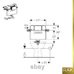 RAK Black Back To Wall Toilet Vanity Unit Basin GIBERIT Cistern Cloakroom Suite