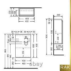 RAK Black Back To Wall Toilet Vanity Unit Basin GIBERIT Cistern Cloakroom Suite