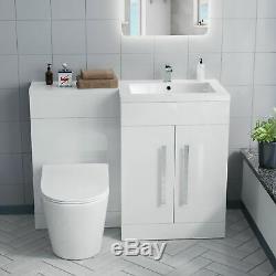 RH Vanity Sink Unit Back to Wall WC Rimless Toilet Bathroom Suit Aron