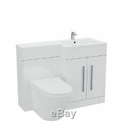 RH Vanity Sink Unit Back to Wall WC Rimless Toilet Bathroom Suit Aron