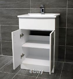 Reflections Troya 1050mm White Vanity Set Bathroom Furniture Suite Toilet Basin