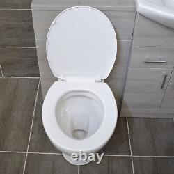 Reflections Troya 1050mm White Vanity Set Bathroom Furniture Suite Toilet Basin