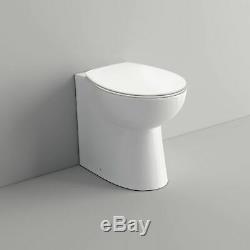 Relovane 900mm L Shape Left Hand Bathroom Grey Vanity Basin Back To Wall Toilet