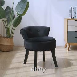 Retro Dressing Table Stool Bedroom Room Makeup Vanity Chair Velvet Backrest Seat