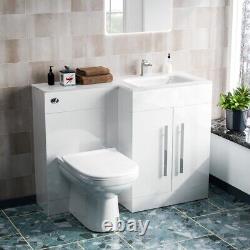 Right Hand 1100mm Basin Vanity Cabinet, WC Unit And BTW Toilet Ason