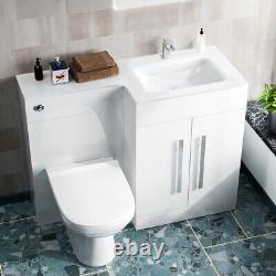 Right Hand 1100mm Basin Vanity Cabinet, WC Unit And BTW Toilet Ason