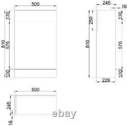 Right Hand Grey Combi Vanity Unit with Basin, Back-to-Wall & Dual Flush Cistern