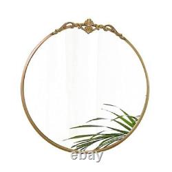 Round Mirror 24.5en Antique Mirror Large Circle Vintage Mirrors 24x24.5 Gold