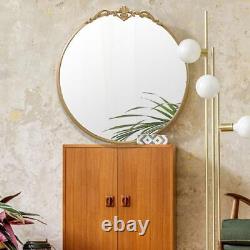 Round Mirror 24.5en Antique Mirror Large Circle Vintage Mirrors 24x24.5 Gold