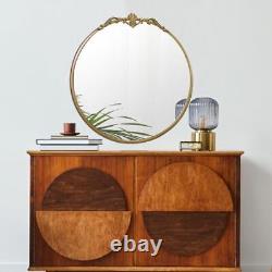 Round Mirror 24.5en Antique Mirror Large Circle Vintage Mirrors 24x24.5 Gold