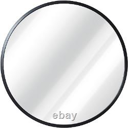 Round Mirror, Black 20 Inch Wall Mirror for Entryway, Bathroom, Living Room and