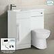 Runole 900mm Lh Bathroom White Vanity Furniture Basin Wc Back To Wall Toilet