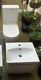 Saneux Air Open Back Rimless Close Coupled Soft Close Toilet + Vanity Sink Unit