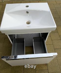 Saneux Air Open Back Rimless Close Coupled Soft Close Toilet + Vanity Sink Unit