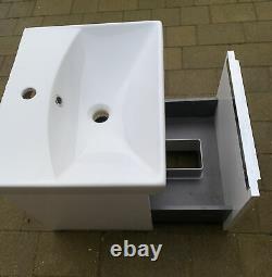 Saneux Air Open Back Rimless Close Coupled Soft Close Toilet + Vanity Sink Unit