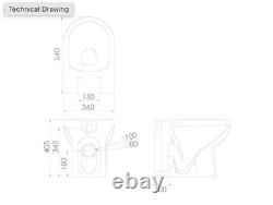 Saneux Austen Back To Wall WC Toilet Pan White New