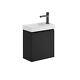 Scudo Linea Fluted Cloakroom Matt Back 394x217x400 Linea-cl-black + Linea-cl-bas