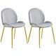 Set Of 2 Velvet Dining Chair Modern Lounge Chair Makeup Vanity Chair