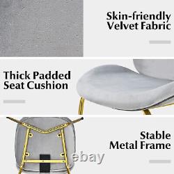 Set of 2 Velvet Dining Chair Modern Lounge Chair Makeup Vanity Chair