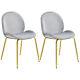 Set Of 2 Velvet Dining Chair Modern Lounge Chair Upholstered Makeup Vanity Chair