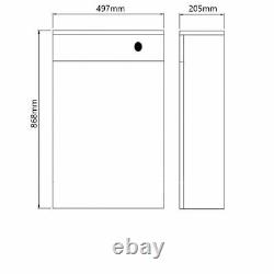 Signature Butler Back to Wall WC Toilet Unit 500mm Wide White Gloss
