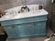 Silverdale Double Basin Vanity Unit With Nickel Taps, Towel Holder And Toilet