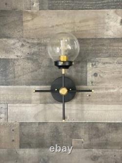 Single Bulb 6in Globe Industrial Vanity Mid Century Sconce