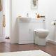 Slimline Gloss White Sienna Cloakroom Vanity Unit Basin Sink 900mm Back To Wall