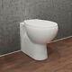 Sm Art Back To Wall Toilet Pan Wc P Trap Pan Soft Close Slim Seat 390