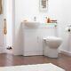 Small Cloakroom Basin Sink Vanity Unit And Back To Wall Wc Toilet Bathroom Dyon