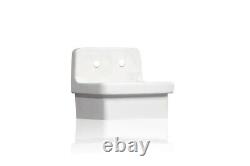 Small WallMount Square Coupe High Back Antique Vitreous China Porcelain BathSink