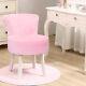 Soft Plush Vanity Stool Pink Makeup Chair Dressing Table Seat Bedroom Low Back