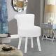 Soft Plush Vanity Stool White Makeup Chair Dressing Table Seat Bedroom Low Back