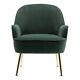Soft Velvet Chair Accent Tub Vanity Sofa Wing Back Armchair Bedroom Lounge Seat