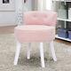 Soft Velvet Vanity Stool Pink Makeup Chair Dressing Table Seat Bedroom Low Back