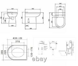 Sphinx Bathroom Furniture Suite Vanity Basin Cabinet & WC Unit 1100mm
