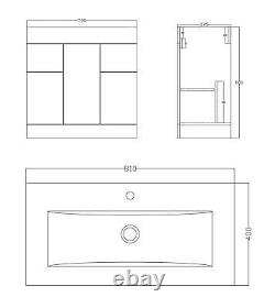Sphinx Bathroom Furniture Suite Vanity Basin Cabinet & WC Unit 1400mm