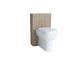 Stone Ash Vanity Unit Back To Wall Toilet Concealed Cistern & Seat Bathroom Set