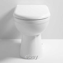 Stone Ash Vanity Unit Back to Wall Toilet Concealed Cistern & Seat Bathroom Set