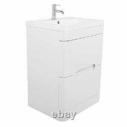 Stylish Bathroom Suite with Freestanding Vanity Unit