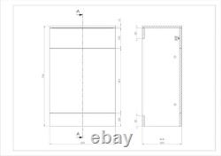 Stylish Linx Bathroom Furniture Back to Wall WC Unit 600x300mm, Pre-assembled
