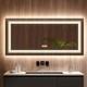 Super Large Led Bathroom Wall Mirror Hd Vanity Mirror With Front & Back Light Uk
