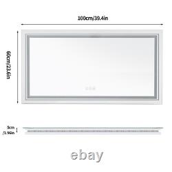 Super Large LED Bathroom Wall Mirror HD Vanity Mirror with Front & Back light UK