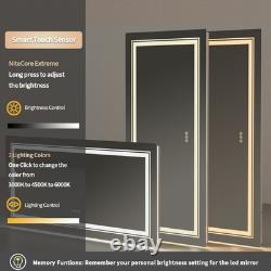 Super Large LED Bathroom Wall Mirror HD Vanity Mirror with Front & Back light UK