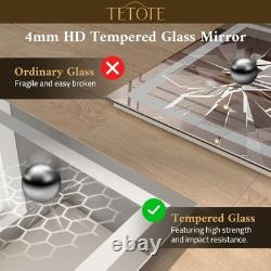 TETOTE 50x70cm Bathroom Mirror, SMART LED Lights, Anti-Fog, Front & Back Lit