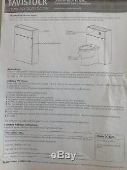 Tavistock Courier'Back To The Wall' WC Vanity Unit White
