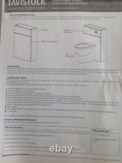Tavistock Courier'Back To The Wall' WC Vanity Unit White RRP £237.50